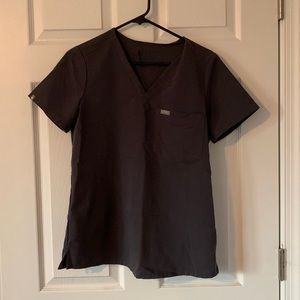 Figs Catarina scrub top. Small. Charcoal.